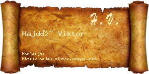 Hajdú Viktor névjegykártya