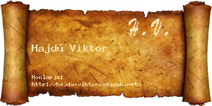 Hajdú Viktor névjegykártya